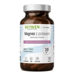Biowen Magnez z potasem – 4 formy magnezu + cytrynian potasu – 100 kaps.