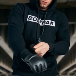 BODYPAK Bluza z kapturem męska - BLACK