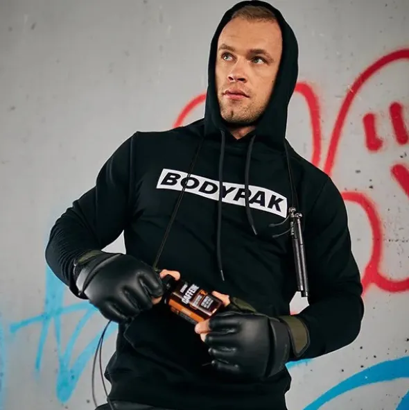 BODYPAK Bluza z kapturem męska - BLACK