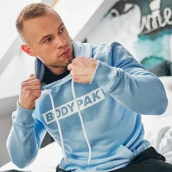 BODYPAK Bluza z kapturem męska - BLUE