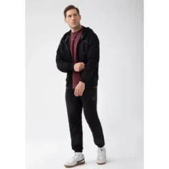 Czarna bluza rozpinana męska TW BASIC HOODIE ZIP 182 M BLACK