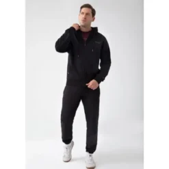 Czarna bluza rozpinana męska TW BASIC HOODIE ZIP 182 M BLACK