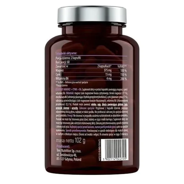 Essensey Magnez + Cynk + B6 na odporność i zmęczenie 2 x 120 kaps.