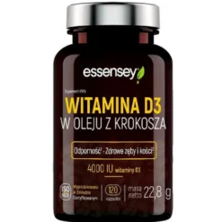 Essensey Witamina D3 w oleju z krokosza - 120 kaps.