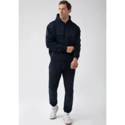 Granatowa bluza męska z kapturem TW BASIC HOODIE 184 M NAVY
