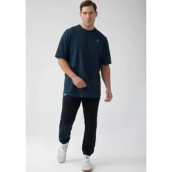 Granatowy T-shirt męski TW BASIC TSHIRT OVERSIZE 180 M NAVY