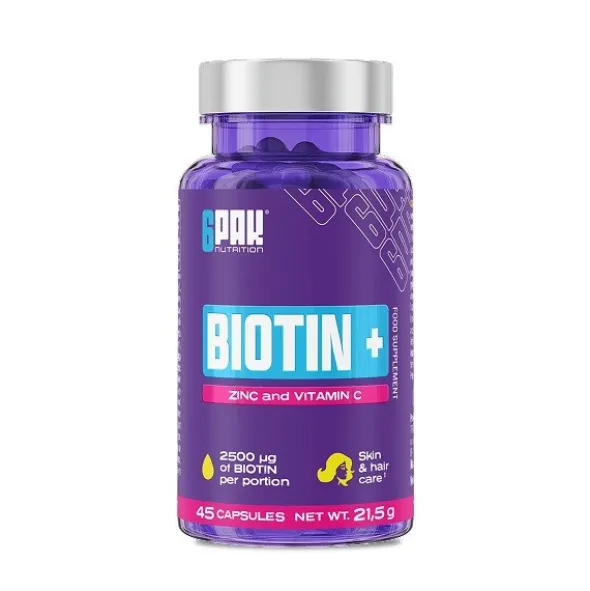 6PAK Nutrition Biotin+ - biotyna z cynkiem i selenem - 45 kaps.
