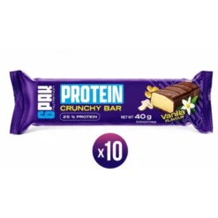 6Pak Nutrition Protein Crunchy Bar Vanilla 10x40g