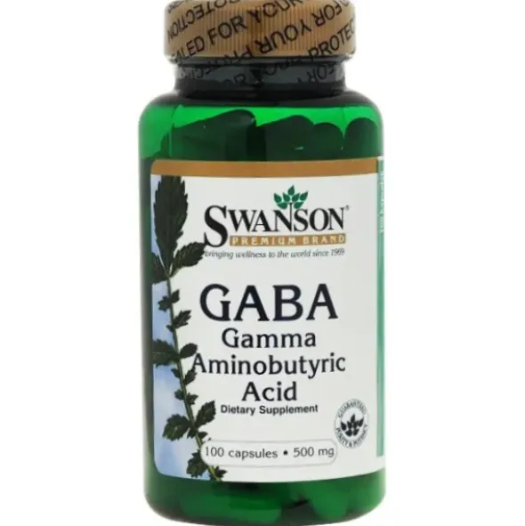 Swanson GABA Gamma Aminobutyric Acid 500mg - 100 kaps.