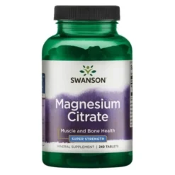 Swanson Magnesium Citrate Super Strength Cytrynian Magnezu - 240 tabl.