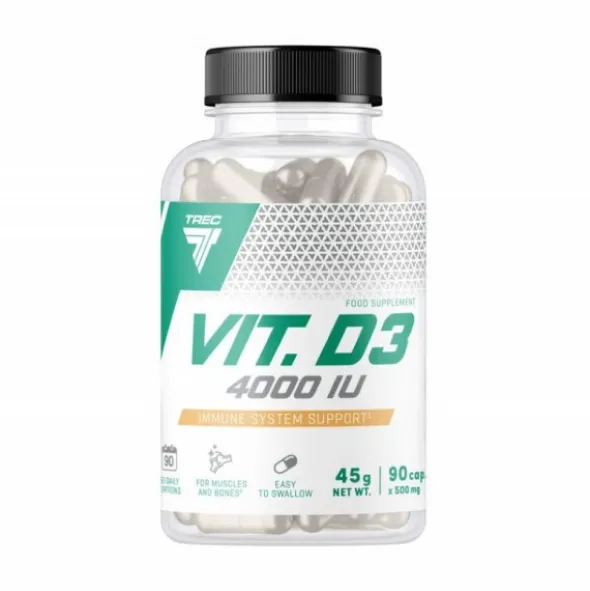 Trec Vitality Vit. D3 4000 IU - Witamina D3 w kapsułkach - 90 kaps.
