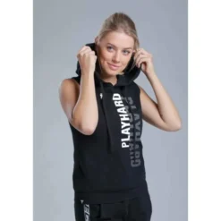 Trec Wear® Boxer Hoodie TRECGIRL 01 Stripe Black