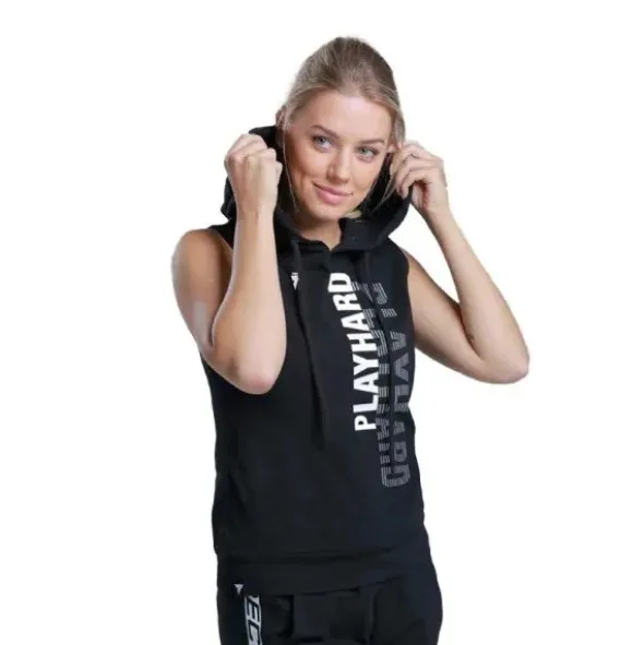 Trec Wear® Boxer Hoodie TRECGIRL 01 Stripe Black