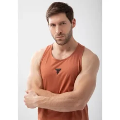 Trec Wear Brązowy tank top męski Basic Tank Top 150 Brown