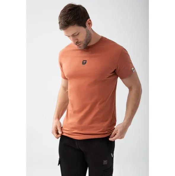 Trec Wear Brązowy T-shirt męski Basic Tshirt 150 T Brown