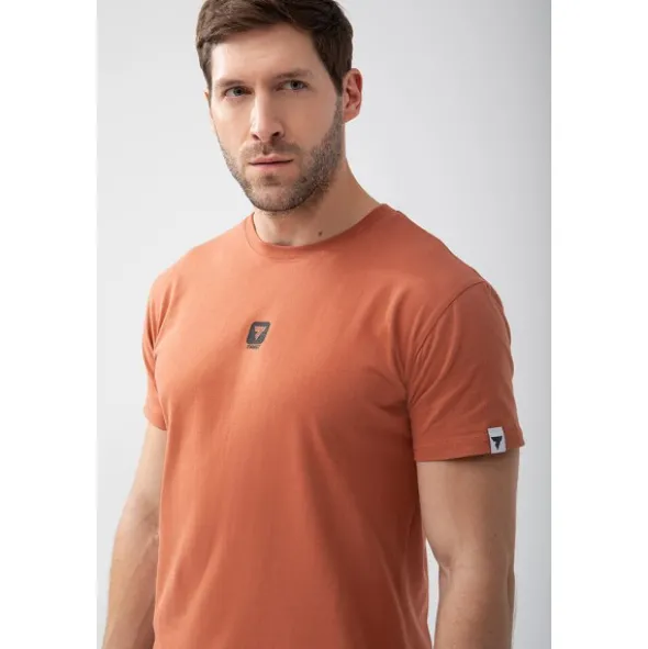 Trec Wear Brązowy T-shirt męski Basic Tshirt 150 T Brown