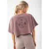Trec Wear Fioletowy T-shirt damski crop top Trecgirl Basic T-shirt 160 Purple