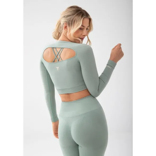 Trec Wear Zielony top damski Trecgirl Sport Longsleeve Top 160 Green