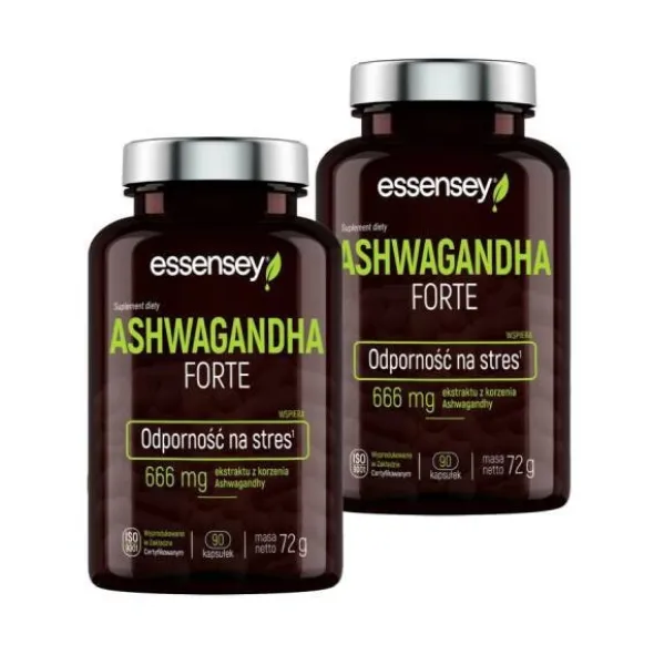 2x Essensey Ashwagandha Forte - Certyfikowany Ekstrakt