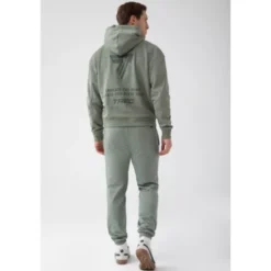 Zielona bluza męska z kapturem TW BASIC HOODIE 183 M GREEN