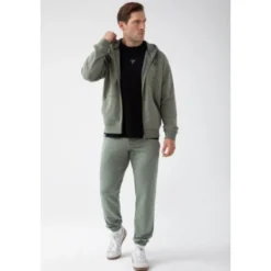 Zielona bluza rozpinana męska TW BASIC HOODIE ZIP 180 M GREEN