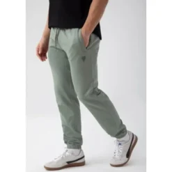 Zielone spodnie dresowe męskie TW BASIC PANTS 180 M GREEN